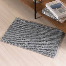 Tapete Pipoca 38cm x 58cm Macio e Antiderrapante Cinza - Bene Casa